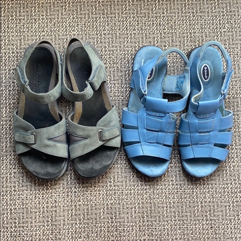 Dr. Scholl's & Clark’s Wedge Sandal Bundle Sz 6